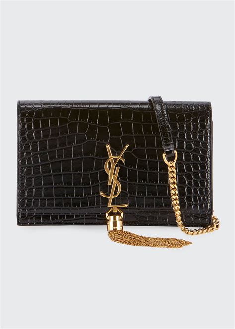 ysl kate chain wallet crocodile|kate ysl wallet.